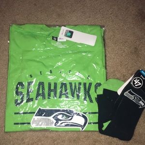 NWT seattle Seahawks t-shirt and socks